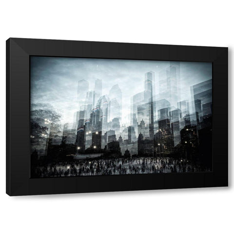 Untitled Black Modern Wood Framed Art Print with Double Matting by Lacz, Krisztina