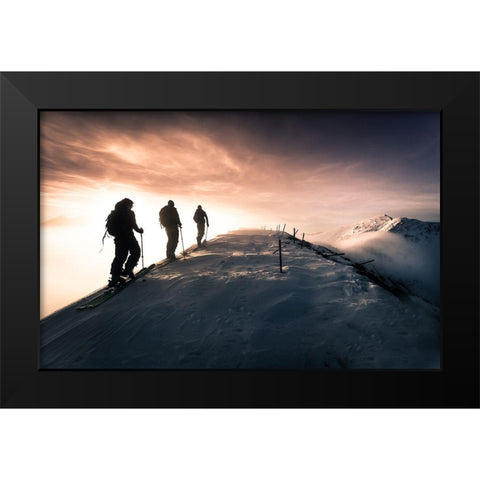 Blessed Moments Black Modern Wood Framed Art Print by Bertoncelj, Sandi