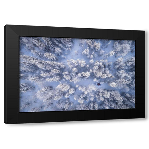 Getting The Job Done Black Modern Wood Framed Art Print by Gastager, Daniel