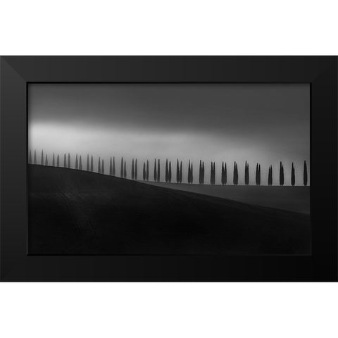 Tuscany Black Modern Wood Framed Art Print by Tanev, Todor