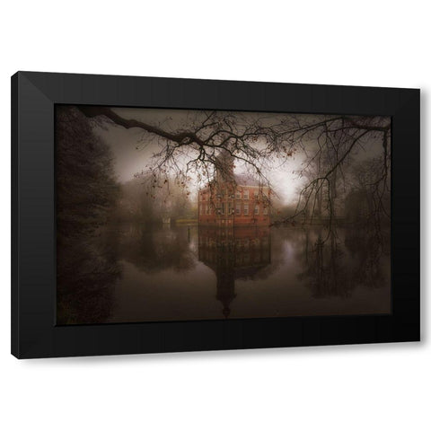 Autumn Dream Black Modern Wood Framed Art Print with Double Matting by Dingemans, Saskia