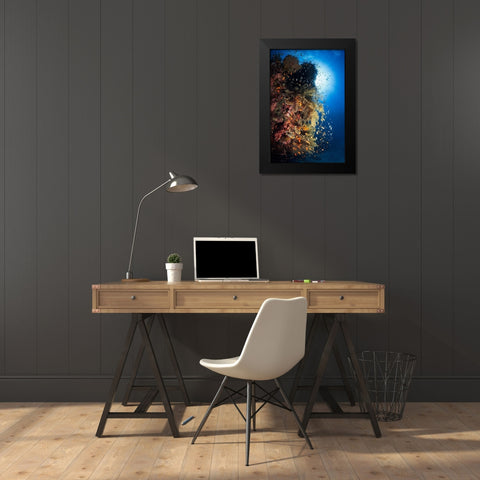 Life Explosion Black Modern Wood Framed Art Print by Gabriel, Barathieu