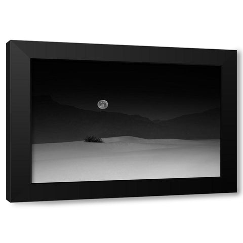 Full Moon Over White Sands Black Modern Wood Framed Art Print by Jacobs, Lydia