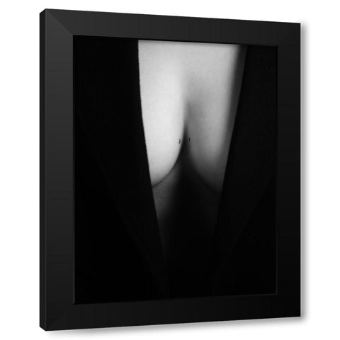 Minimalism Black Modern Wood Framed Art Print by Kostadinov, Bobby