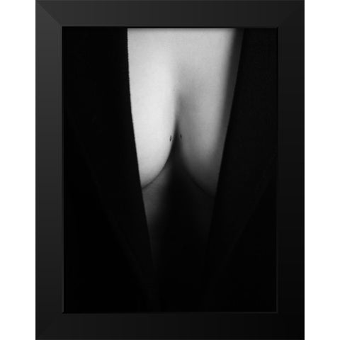 Minimalism Black Modern Wood Framed Art Print by Kostadinov, Bobby