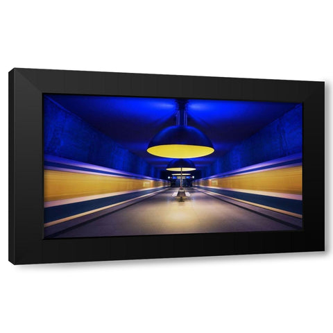 Underground Lights Black Modern Wood Framed Art Print with Double Matting by Ferrero, Ivan