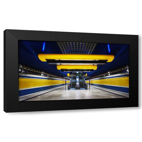 Diamond Underground Black Modern Wood Framed Art Print with Double Matting by Ferrero, Ivan