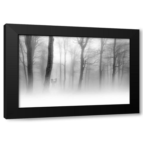 Dryad Black Modern Wood Framed Art Print by Nisan Kandilcioglu, Ummu