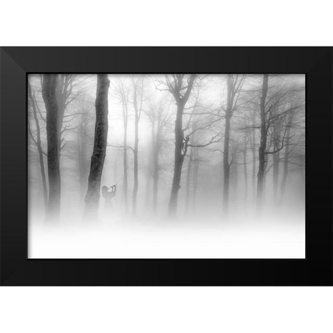 Dryad Black Modern Wood Framed Art Print by Nisan Kandilcioglu, Ummu