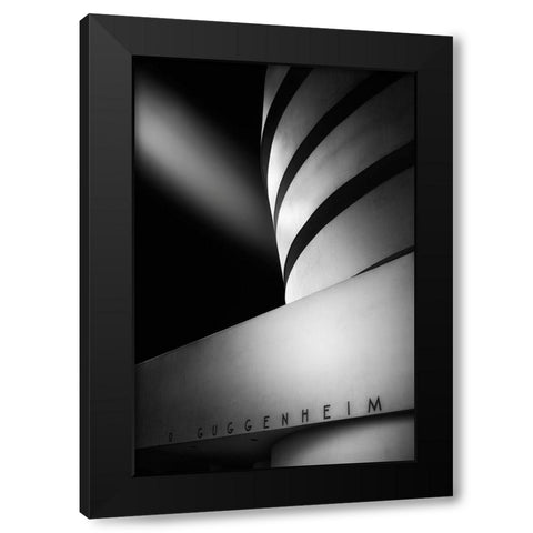 The Guggenheim Museum Black Modern Wood Framed Art Print with Double Matting by Ruiz Dueso, Jorge
