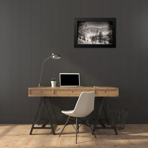 Finally At Home Black Modern Wood Framed Art Print by Guarino, Vito