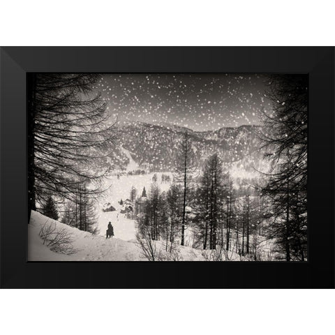 Finally At Home Black Modern Wood Framed Art Print by Guarino, Vito