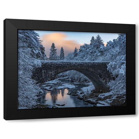 Highlands Bridge Black Modern Wood Framed Art Print with Double Matting by Darby, Rob