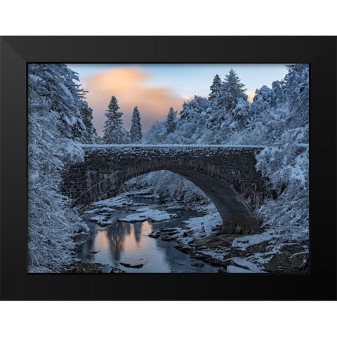 Highlands Bridge Black Modern Wood Framed Art Print by Darby, Rob