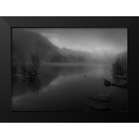 Glennfinnan Black Modern Wood Framed Art Print by Darby, Rob