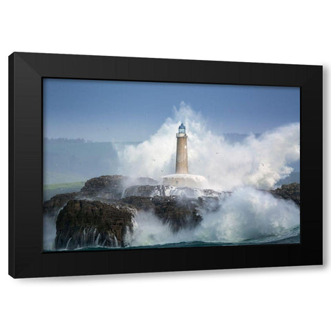Wild Sea. Black Modern Wood Framed Art Print with Double Matting by Saavedra Ruiz, Sergio