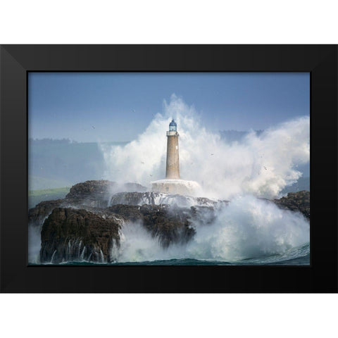 Wild Sea. Black Modern Wood Framed Art Print by Saavedra Ruiz, Sergio