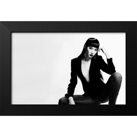 Less Is More Black Modern Wood Framed Art Print by Ishikawa, Keiichi