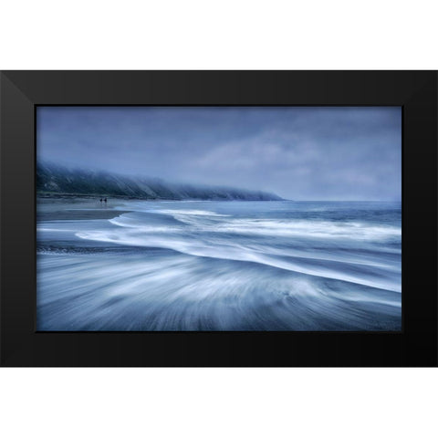 Mists In The Sea Black Modern Wood Framed Art Print by Osuna, Fran