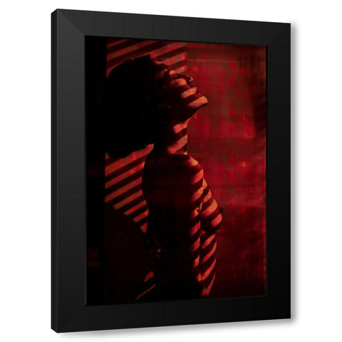 Shadow Over Me Black Modern Wood Framed Art Print with Double Matting by Chai Telan, Thanakorn