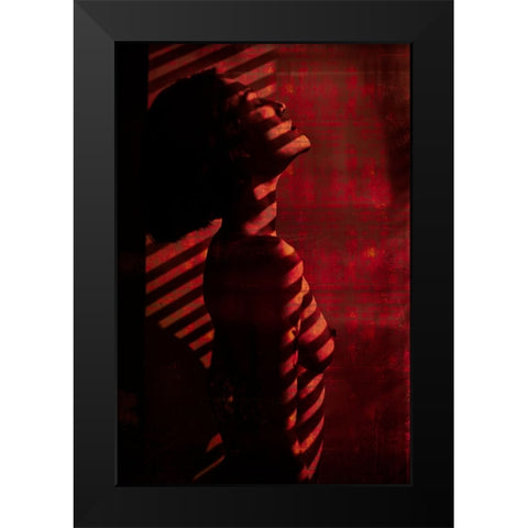 Shadow Over Me Black Modern Wood Framed Art Print by Chai Telan, Thanakorn