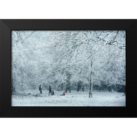 Winter Dream Black Modern Wood Framed Art Print by Dingemans, Saskia