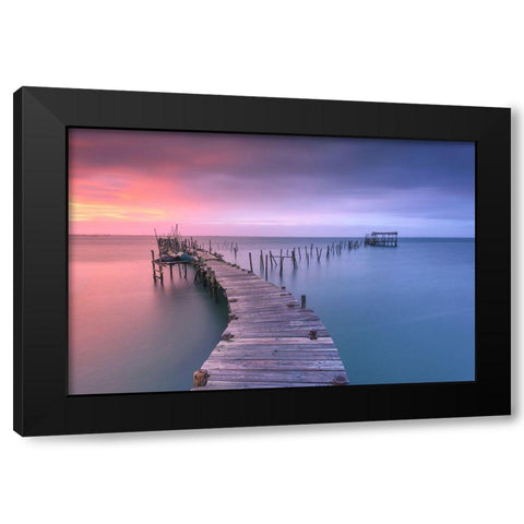 Carrasqueira Black Modern Wood Framed Art Print by Carrillo Lopez, Antonio