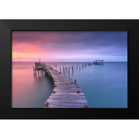 Carrasqueira Black Modern Wood Framed Art Print by Carrillo Lopez, Antonio