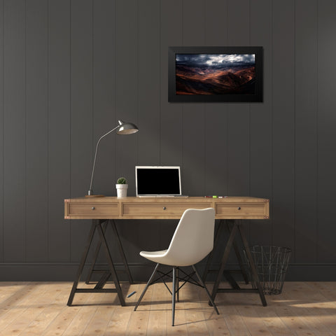 The Highland Of The Holy Light Black Modern Wood Framed Art Print by Selions