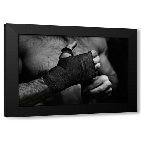 The Force Be With You Black Modern Wood Framed Art Print by Allicot, Manu
