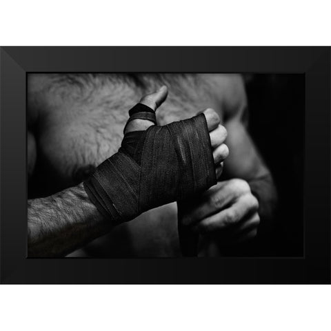 The Force Be With You Black Modern Wood Framed Art Print by Allicot, Manu