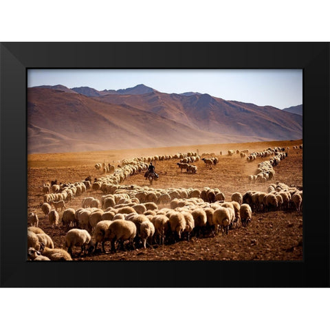 Saandfrac14;Raandfrac14; Black Modern Wood Framed Art Print by Cacim, Murat