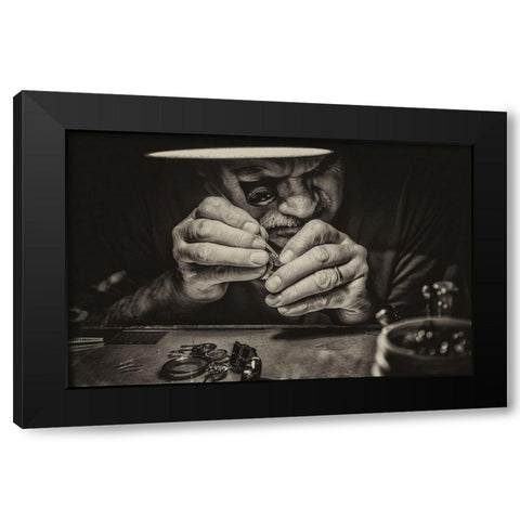 The Perfectionist Black Modern Wood Framed Art Print with Double Matting by Cantemir, Mandru