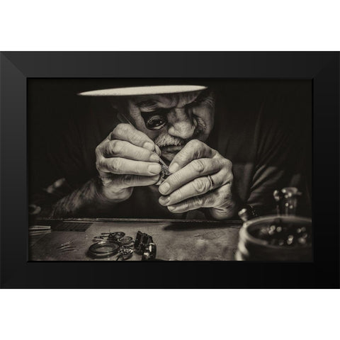 The Perfectionist Black Modern Wood Framed Art Print by Cantemir, Mandru