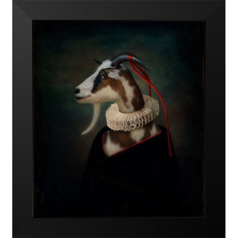 ***** Black Modern Wood Framed Art Print by Melik-Nubarova, Svetlana