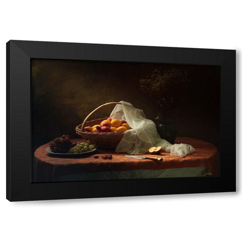 The Autumn Still Life Black Modern Wood Framed Art Print with Double Matting by Ustinagreen