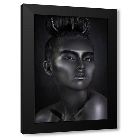 Steel Black Modern Wood Framed Art Print with Double Matting by Kovalev, Ivan