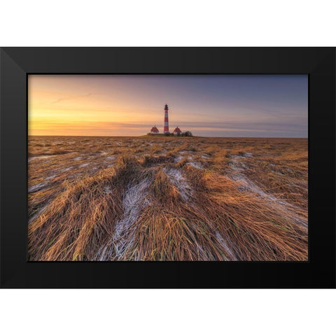 Westerheversand Black Modern Wood Framed Art Print by Carrillo Lopez, Antonio