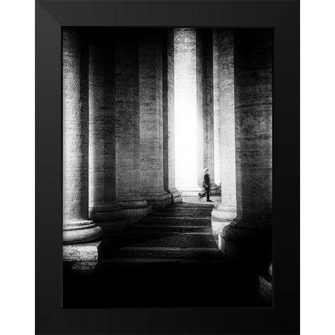 Colonne Black Modern Wood Framed Art Print by Della Latta, Massimo