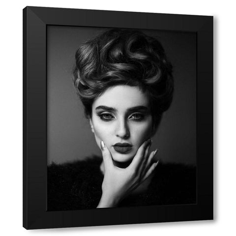 Sharp Black Modern Wood Framed Art Print with Double Matting by Hamidnezhad, Amin