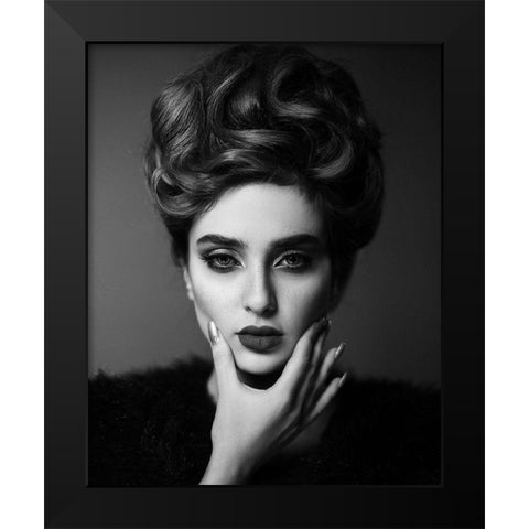 Sharp Black Modern Wood Framed Art Print by Hamidnezhad, Amin