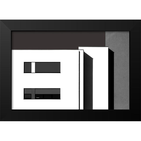 Nearly Graphic Black Modern Wood Framed Art Print by Niezen, Jan