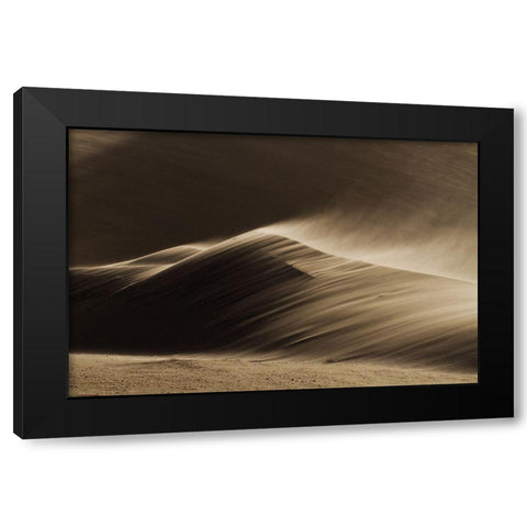 East Wind In The Namib Desert Black Modern Wood Framed Art Print with Double Matting by Ivanoff-Erb, Xenia