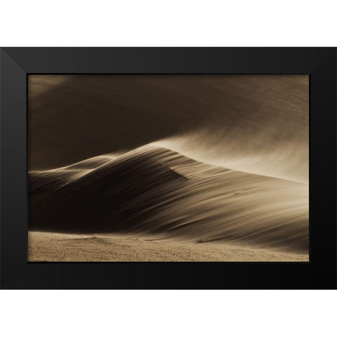 East Wind In The Namib Desert Black Modern Wood Framed Art Print by Ivanoff-Erb, Xenia