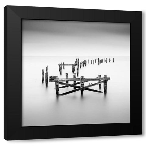 Standing Firmish Black Modern Wood Framed Art Print with Double Matting by Bolton, Robert