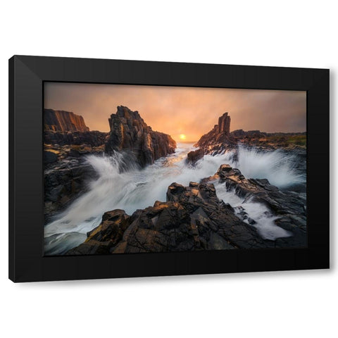 Let The Light Breaking Through Black Modern Wood Framed Art Print with Double Matting by Fan, Tim
