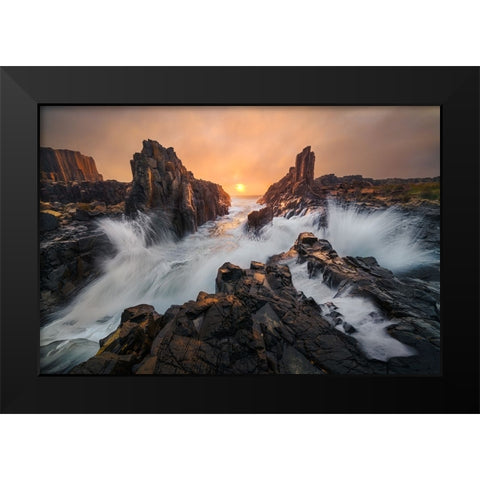 Let The Light Breaking Through Black Modern Wood Framed Art Print by Fan, Tim