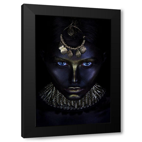 Gold Of Maya Black Modern Wood Framed Art Print by Kovalev, Ivan