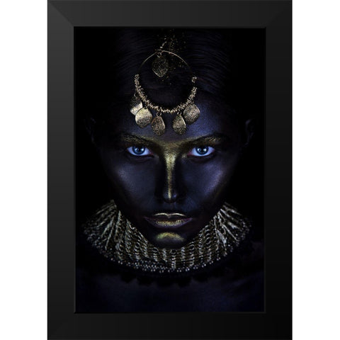 Gold Of Maya Black Modern Wood Framed Art Print by Kovalev, Ivan