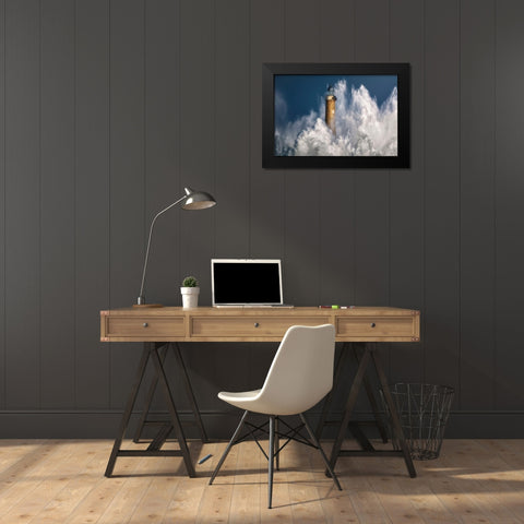 The Power Of The Sea. Black Modern Wood Framed Art Print by Saavedra Ruiz, Sergio